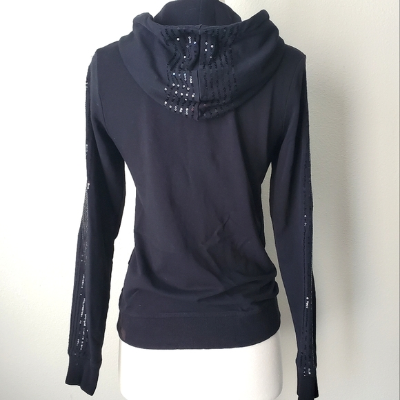 BCBGMaxAzria Sequined Hoodie Jacket - Picture 2 of 8